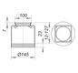 Dallmer Aufsatzrahmen ECS 15 Serie 15 100 x 100 mm, mit Gewindeeinsätzen