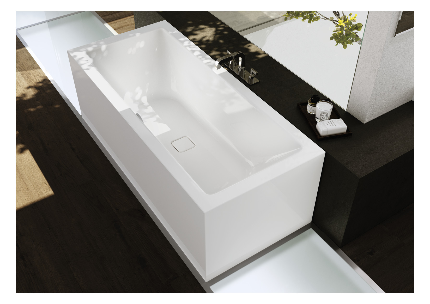 Kaldewei Badewanne MEISTERSTÜCK CONODUO 1733 180x80cm, weiß Perl-Effekt, mit Ablaufgarnitur