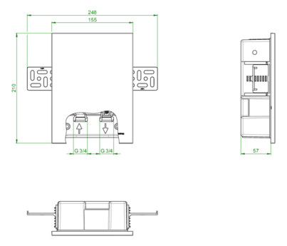 Oventrop Temperaturregler Unibox TQ-RTL R-Tronic weiß, für Raum- und Rücklauf