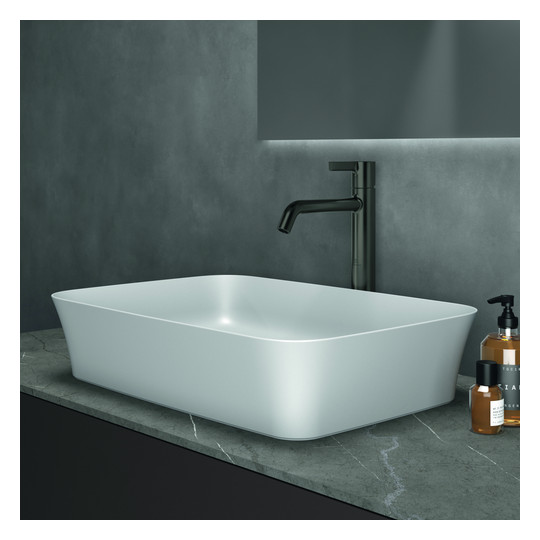 Ideal-Standard Waschtisch-Einhebelmischer Joy Ausladung 170mm, mit verlängertem Sockel, ohne Ablaufgarnitur, magnetic grey