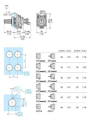 Potentiometer 47000Ohm 1W Ø22mm IP66