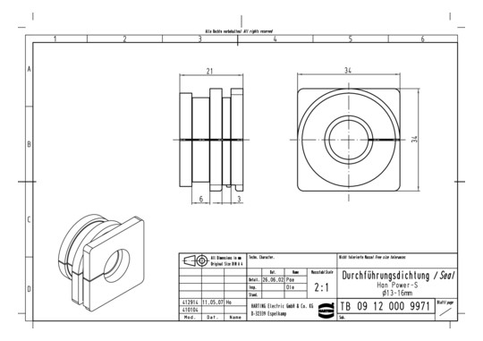 HART Han Power S Durchführu  09120009971 