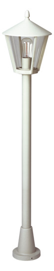 Pollerleuchte 57W E27 ws Alu Kst_tr HV IP44