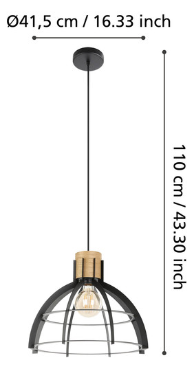 EGLO Hängeleuchte/1 E27            43769 