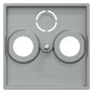 Zentralplatte Sat/TV/Radi System M alu Schraubbef 3f