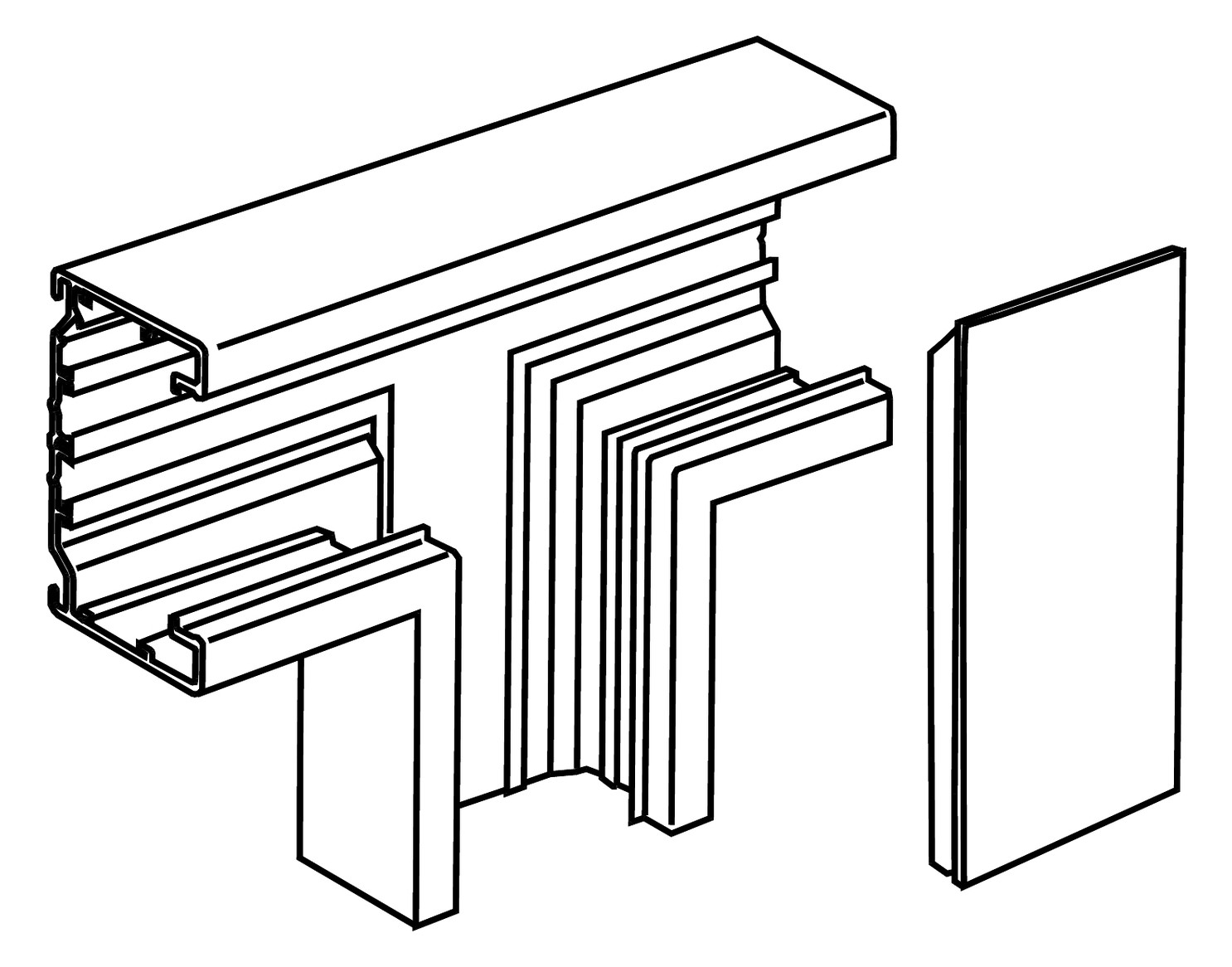T-Stück GEB-K 72x200mm UT/OT Alu ver-ws RAL9016 anod/elox