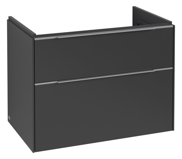 V&B Waschtisch-Unterschrank Subway 3.0 77,2x57,6x47,8cm, ohne LED/Griff Aluminium glänzend, graphite