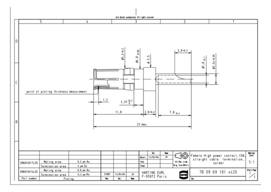 HART D SUB MIXED FE          09691815420 