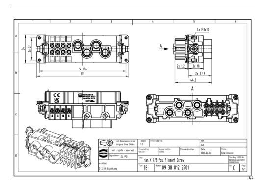 HART Buchseneinsatz          09380122701 
