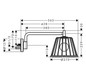 hansgrohe Kopfbrause Axor Nendo mit Brausearm, Wandmontage, 275mm, 1jet, Edelstahl-Optik