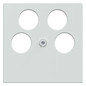 Zentralplatte Sat/TV/Radi System M akws Schraubbef 4f aktivweiß