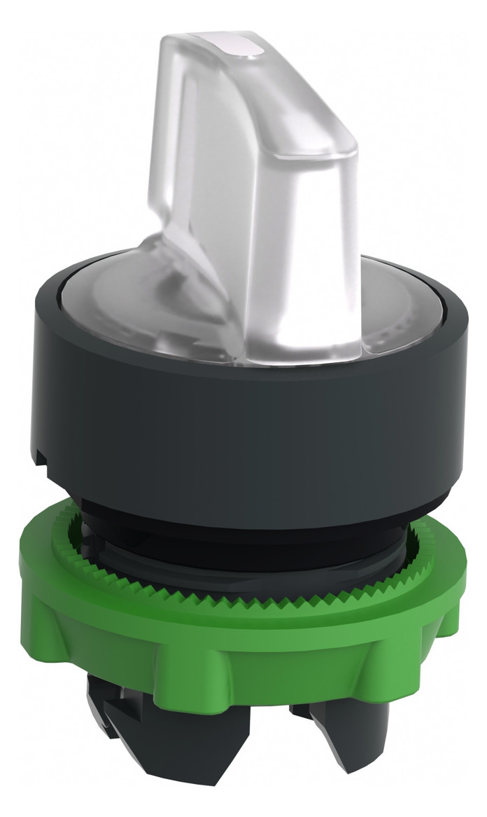 Wahlschalter 3stuf Drehkn bel.b ws rnd Geeignet für Beleuchtung Ø22,5mm