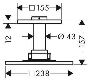 hansgrohe Kopfbrause Axor mit Deckenanschluss, 250x250mm, 1jet, polished gold optic hansgrohe Kopfbrause Axor mit Deckenanschluss, 250x250mm, 1jet, polished gold optic
