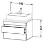 Duravit Waschtisch-Unterschrank DuraStyle 70 x 54,8 cm, Eiche natur, für Konsole, 2 Schubkästen
