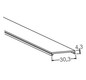 Abdeckung sw sym direkt Kst 100x30,3x4,3mm
