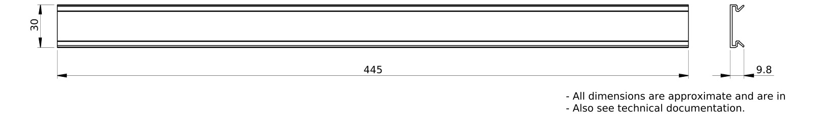 Kabelkanal 60x30x450mm Kst ws RAL9001