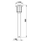 Pollerleuchte 75W E27 edst Edst Gl_opal HV IP44