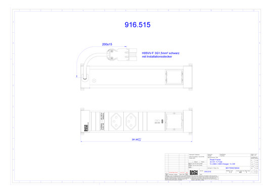 Bachmann POWER FRAME M 2xCH      916.515 