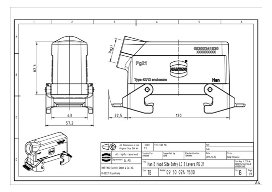 HART Tüllengehäuse           09300241530 