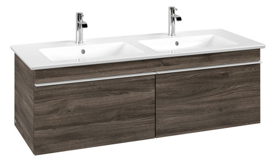 V&B Waschtisch-Unterschrank Venticello 125,3x42x50,2cm, Griff White, stone oak