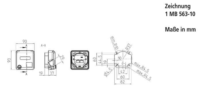 Datendose 2f Cat6 IP44 Cepex UP/Einb RJ45 Kst Unterputz/Einbau