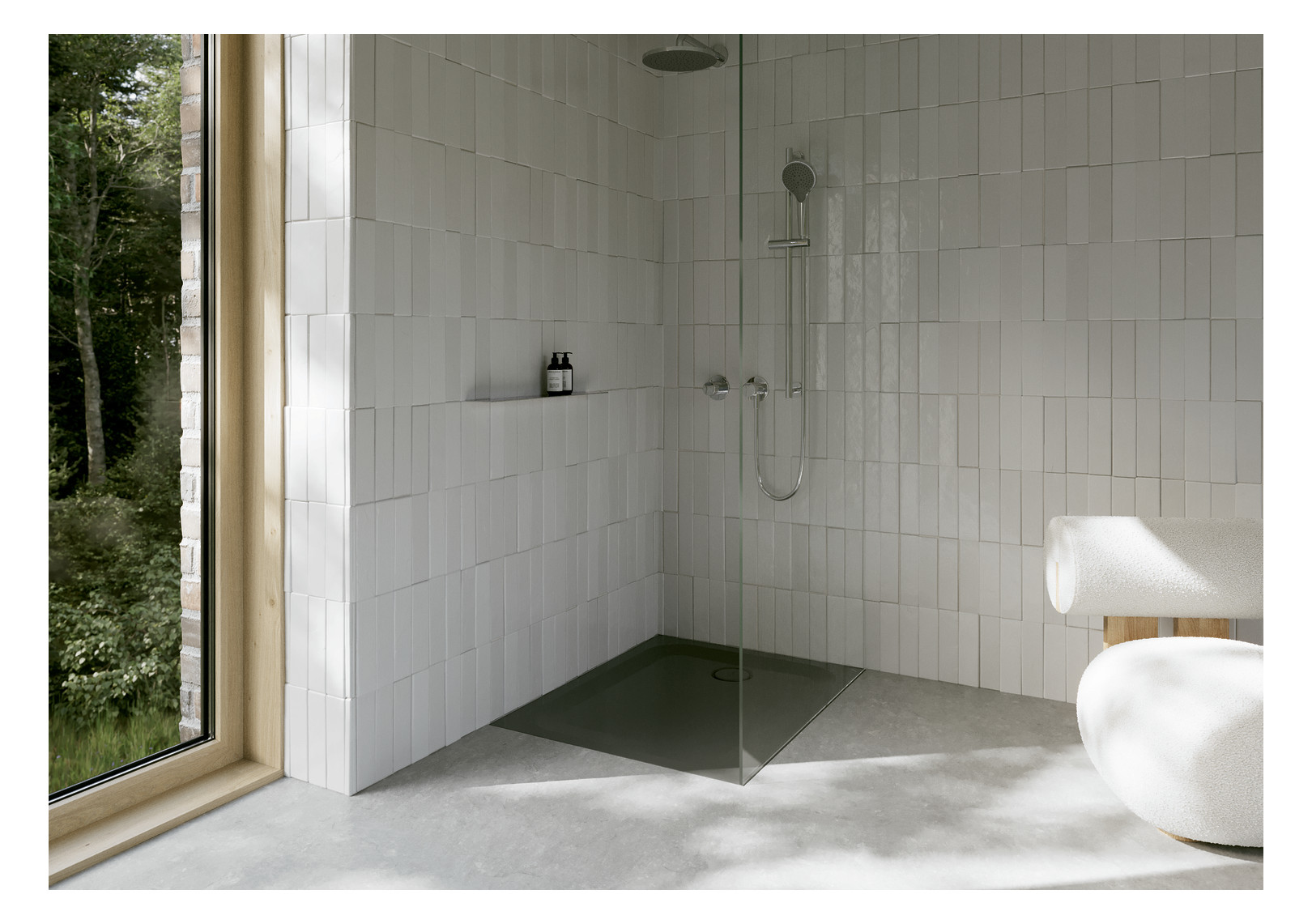 Duschwanne BetteUltra 1660 100x90x2,5cm, Glasur, smoke