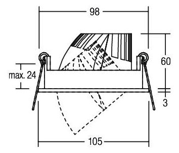 LED-Einbaustrahler 9,3W CIRCLE 3000K Alu 700lm ws mt 1LED IP20 RF:hochglänzend