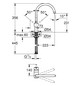 GROHE Spültisch-Einhebelmischer Minta 1/2", C-Auslauf, velvet black