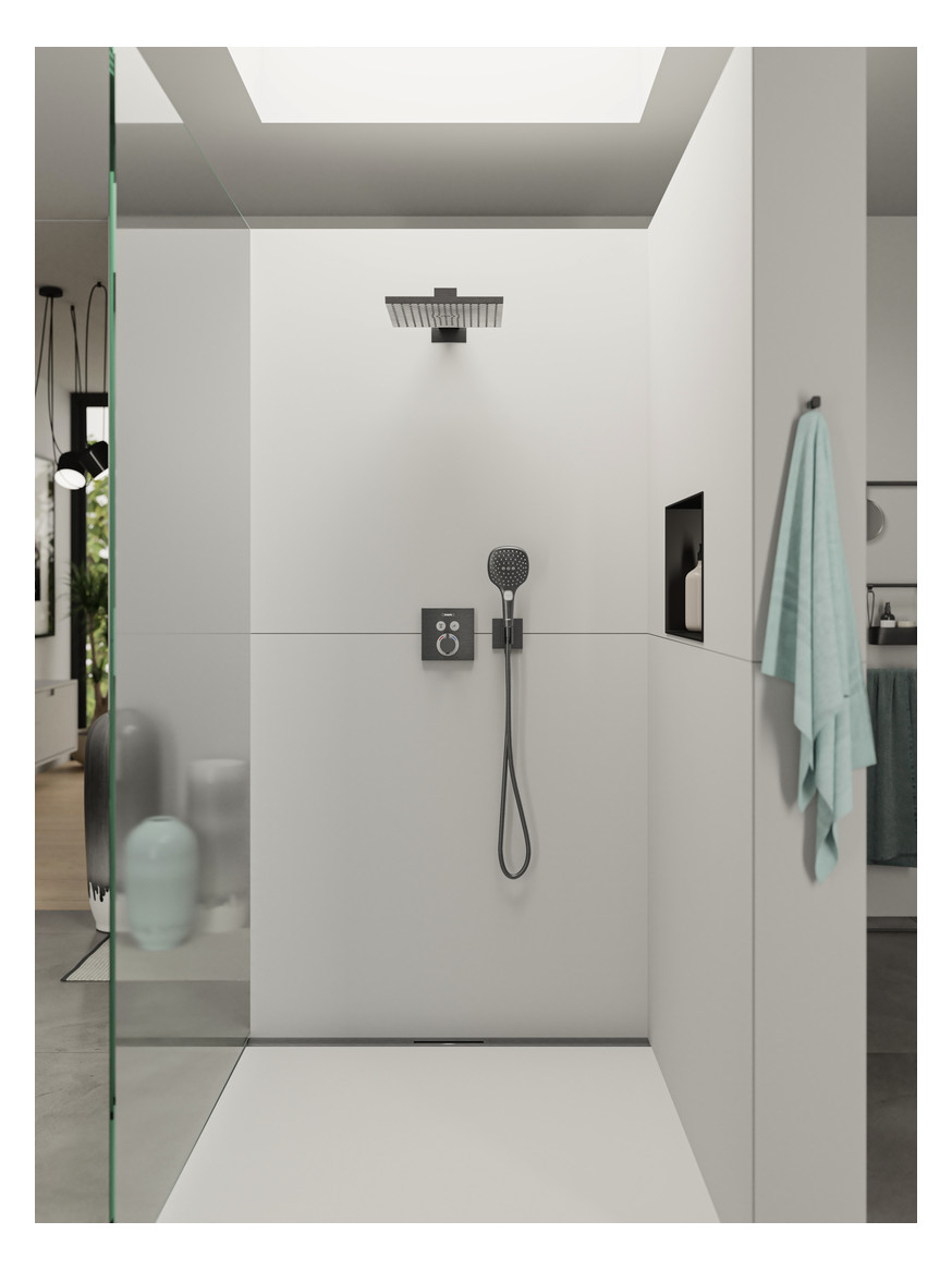 hansgrohe Fertigmontageset ShowerSelect UP-Thermostat, 2 Verbraucher, brushed black chrome