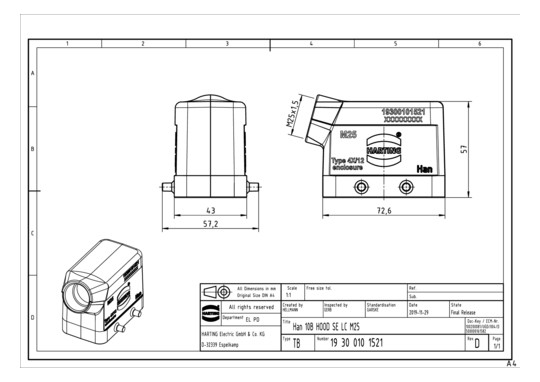HART Tüllengehäuse M25       19300101521 