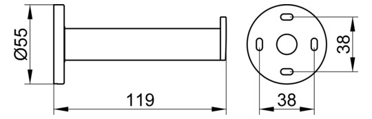 KEUCO Toilettenpapier-Ersatzrollenhalter Plan verchromt, für Rollenbreite 100/120mm