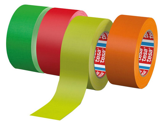tesa-Gewebeband 4671, fluoreszierend-gelb - 25mx25mm