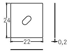 Kupplung/Verbinder ger si Alu L22mm B24mm H0,2mm