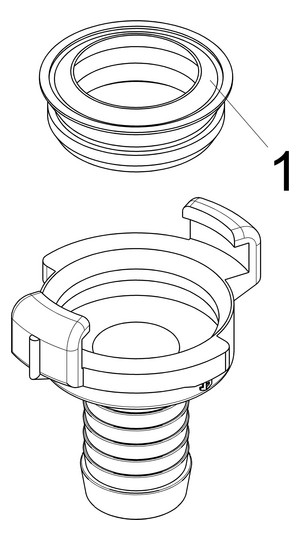 Schlösser Schnellkupplung 3307 DN 10, 3/8", DVGW, mit Tülle, Messing blank