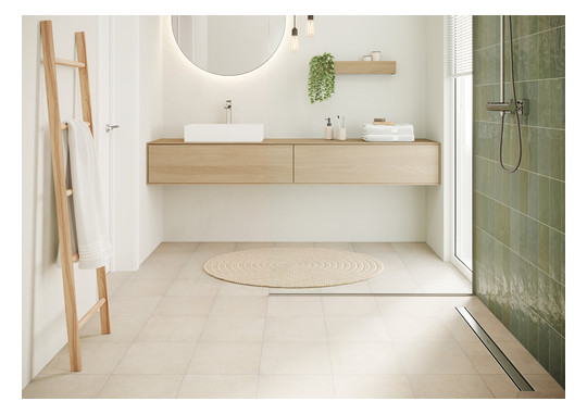 hansgrohe Duschrinne RainDrain Compact 800 mm, Komplettset, für flache Installation, Edelstahl gebürstet