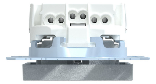 Steckdose 1f alu mt System M UP IP20