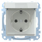 Steckdose 1f akws glz System M UP Klappd IP20 aktivweiß
