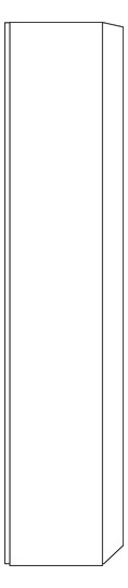 SA Hochschrank links 3way (BR108) 1700x350x345 Eiche-Natural-Touch