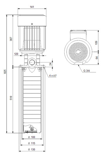 Grundfos Eintauchpumpe SPK 4-8/5 A-W-A-AUUV 400 V 0,37 kW