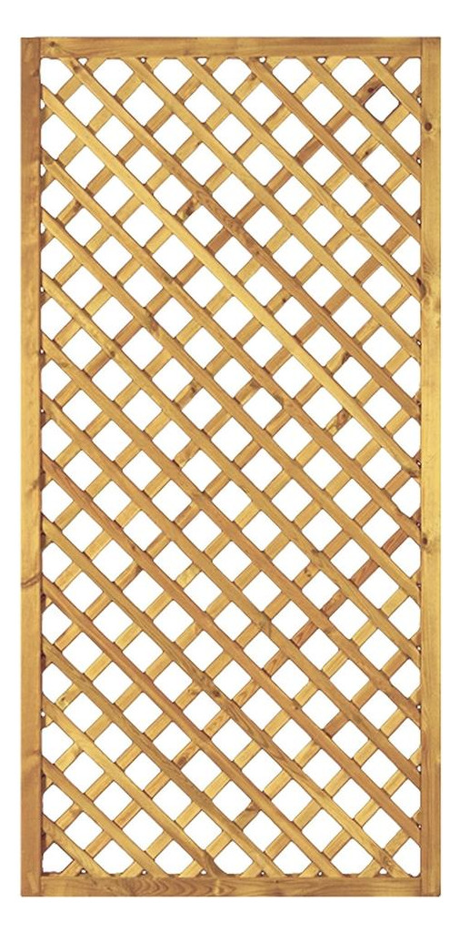 Bild Diagonal-Rankzaun 90 x 180 cm MW 6 x 6 cm, Leisten 12x30mm, genagelt Rahmen 45/4 - n.a.-0