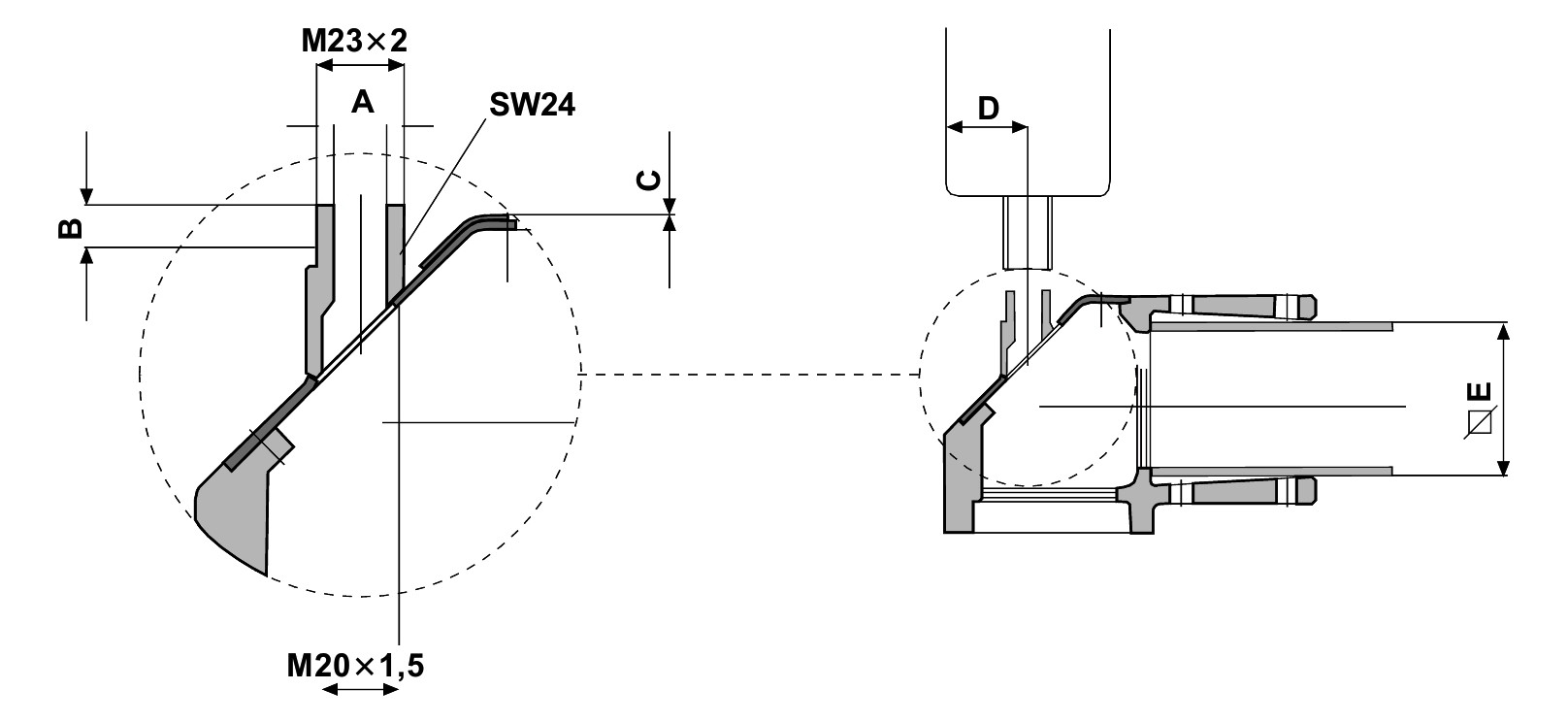 Signalsäulenelement Fuß Metall gr