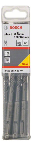 Hammerbohrer Ø8mm SDSplus 100/165mm f.Beton f.Stein