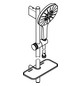 GROHE Brausegarnitur Rainshower SmartActive 150 90cm Brausestange, 3 Strahlarten, chrom