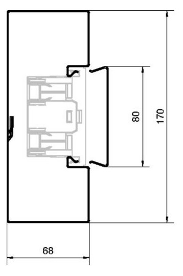 Geräteeinbaukanal ST 170x66mm ver-ws RAL9016 GEB-K besch 10240qmm 2000mm