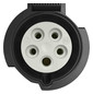 CEE-Kupplung 5p 32A IP54 IP54 400V/rt 6h schraubl.Kl ger Kst Knickschutztülle