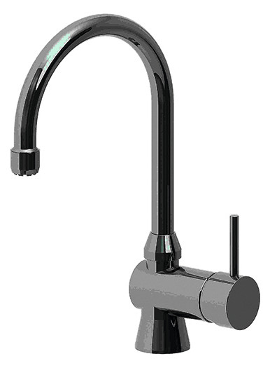 KWC Waschtisch-Einhebelmischer Kuri Basic verchromt, Ausladung 150mm, Niederdruck, Schwenkauslauf 360 GradC