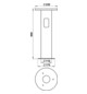 Erdeinbausockel sw Alu L500mm