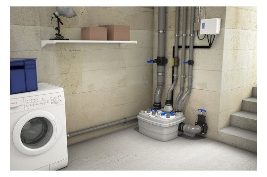 SFA Hebeanlage SaniCubic 2 Classic grau, mit Kabelalarmsystem
