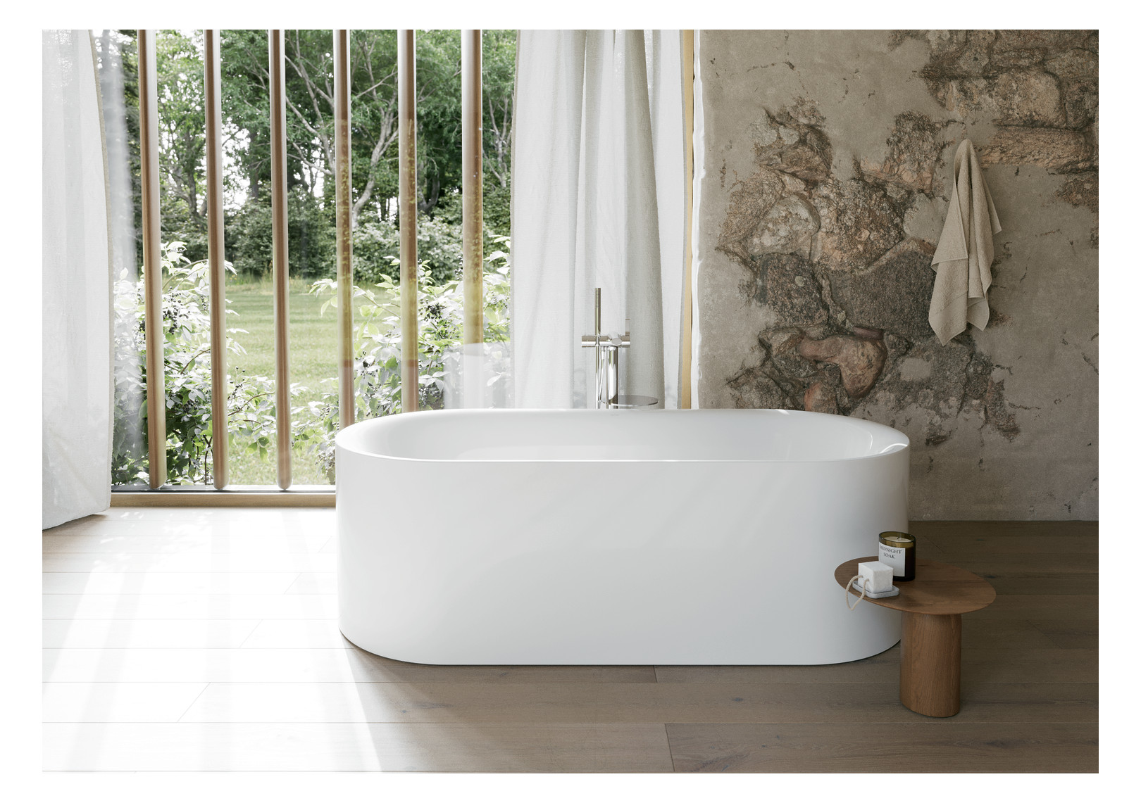 Badewanne BetteLux Oval Silouette-3465 violett, 170x75x45cm, freistehend