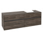 V&B Waschtischunterschrank Collaro 160x54,8x50cm, Waschtisch rechts, stone oak